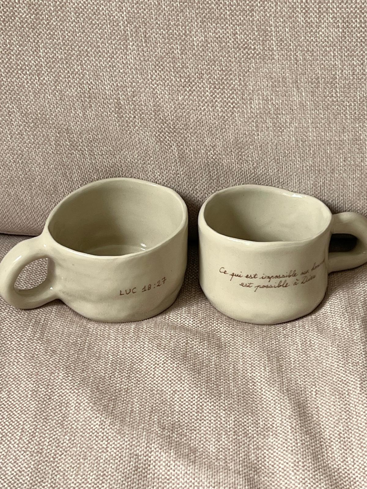 Mug « Tout est possible à Dieu »